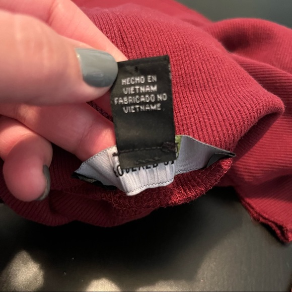 Red Maroon Forever 21 Ribbed Long Sleeve Turtleneck Crop Top, Size 1X - Picture 7 of 7